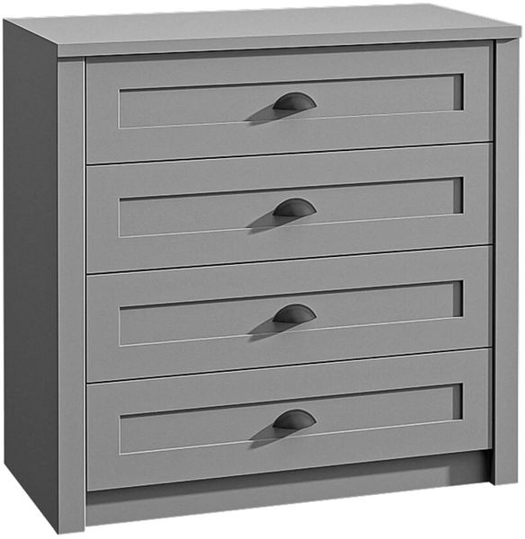 AX LIVING Kommode mit Schubladen Palmano K4 – 88 cm breit, Grau