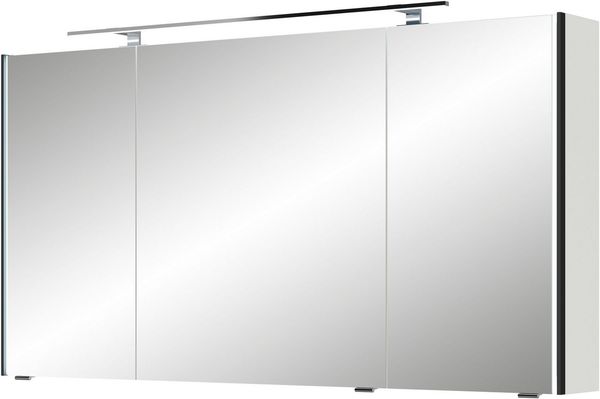 Saphir Spiegelschrank Serie 7045 Badezimmer-Spiegelschrank inkl. LED-Beleuchtung, 3 Türen Badschrank 133,2 cm breit, inkl. LEDplus Schalter und Türdämpfer