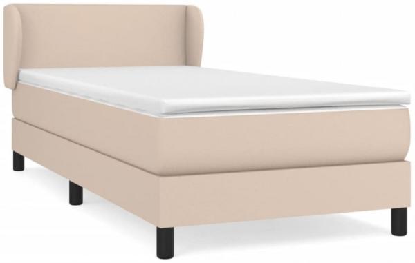 vidaXL Boxspringbett mit Matratze, Härtegrad: H2 Cappuccino-braun 80x200 cm