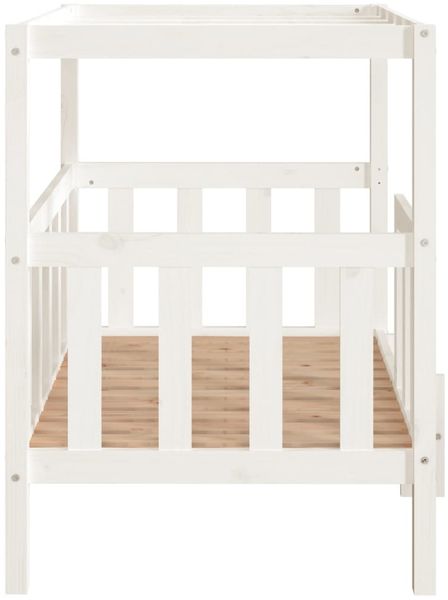 vidaXL Hundebett Weiß 105,5x83,5x100 cm Massivholz Kiefer 822388 Bild 6