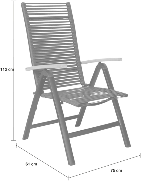LC Garden »Toronto« Klappsessel Rope schwarz mit