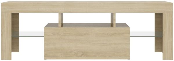 vidaXL TV-Schrank mit LED-Leuchten Sonoma-Eiche 120 x 35 x 40 cm, Mit Beleuchtung [804349] Bild 5