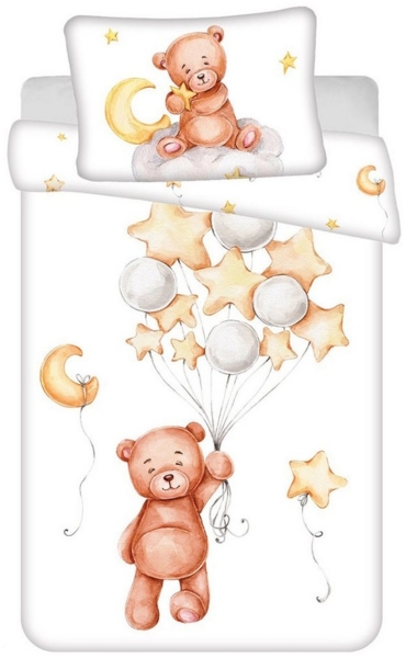 Teddy Bear Kinderbettwäsche – Bettbezug 100x135 cm & Kissenbezug 40x60 cm