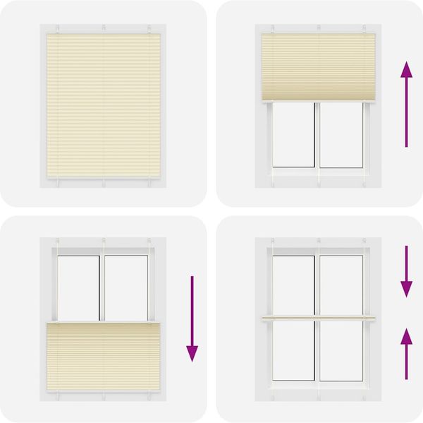 vidaXL Plissee Creme 105x100 cm Stoffbreite 104,4 cm Polyester 4015280 Bild 5