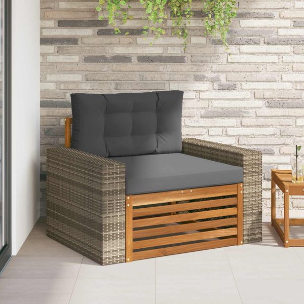 vidaXL Outdoor Mittelsofa Massivholz Akazie Natur 3438956
