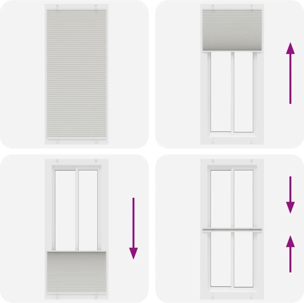 vidaXL Plissee Hellgrau 100x200 cm Stoffbreite 99,4 cm Polyester 4015364 Bild 6