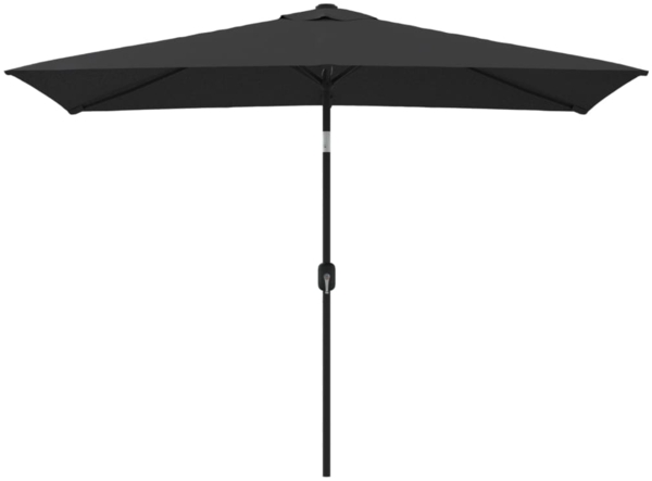 vidaXL Sonnenschirm mit Metall-Mast 300x200 cm Schwarz 47128
