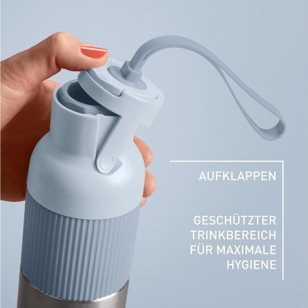 Emsa Isolierflasche beYou Flip, mit Flip-Verschluss und Trageband, 100% dicht, spülmaschinengeeignet