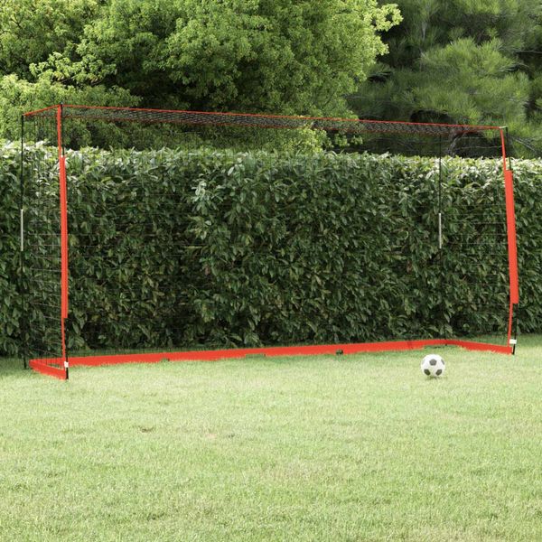 vidaXL Fußballtor, Stahl / Fiberglas rot, 366,5x183 cm