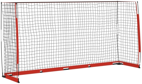 vidaXL Fußballtor, Stahl / Fiberglas rot, 366,5x183 cm