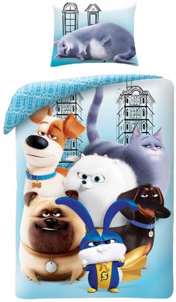 Secret Life Of Pets Bettwäsche Set aus Baumwolle Bettdeckenbezug 160 × 200 cm mit 70 × 80 cm Kissenbezug