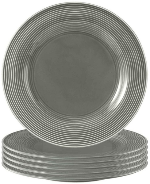 Seltmann Weiden Beat Color Glaze Speiseteller ø 27,7 cm 6er Set Perlgrau