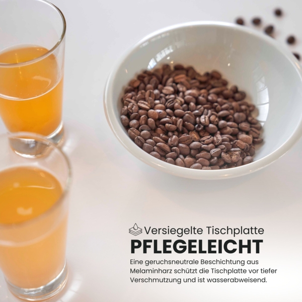 bümö manuell höhenverstellbarer Schreibtisch 180x80 in Buche, Gestell in graphit/alu - PC Tisch höhenverstellbar & groß, höhenverstellbarer Tisch Büro, großer Computertisch verstellbar, X19-6-GC Bild 6