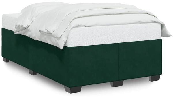 Einzelbettgestell Design für Erwachsene ohne Matratze Dunkelgrün 120x190 cm Samt d4764e