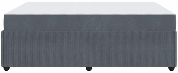 vidaXL Bettrahmen mit Matratze Dunkelgrau 140 x 200 cm Stoff 3398400 Bild 6
