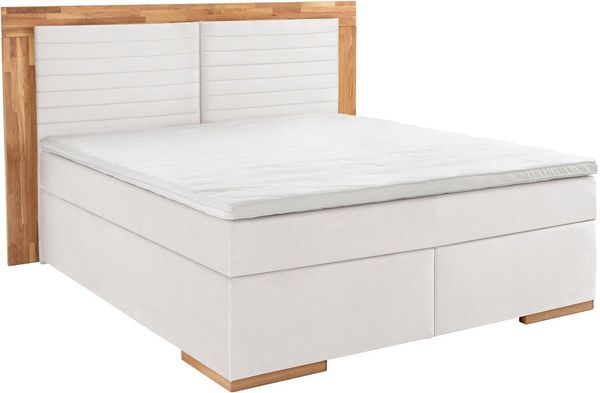 Home affaire Boxspringbett Cup, mit Massivholzrahmen, mit Topper, in 2 Härtegraden, in 3 Breiten
