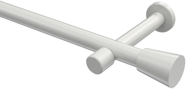 Gardinenstangen-Set Prestige Sitra 200 cm, 1-läufig (ohne Ringe), 20 mm Ø Weiß