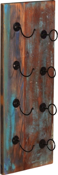 RIVERBOAT Wandweinregal 33x80 Altholz Bunt