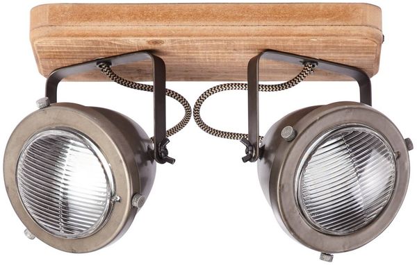 Brilliant Leuchten No. 72029-84 Spotbalken Carmen Wood 2-flammig GU10 bulb 5W