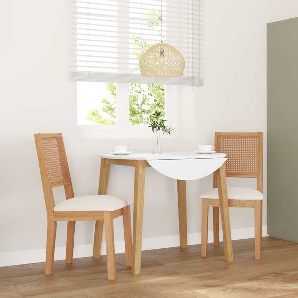 vidaXL Esszimmerstühle mit Kissen 2 Stk. Massivholz Gummibaum 4102478
