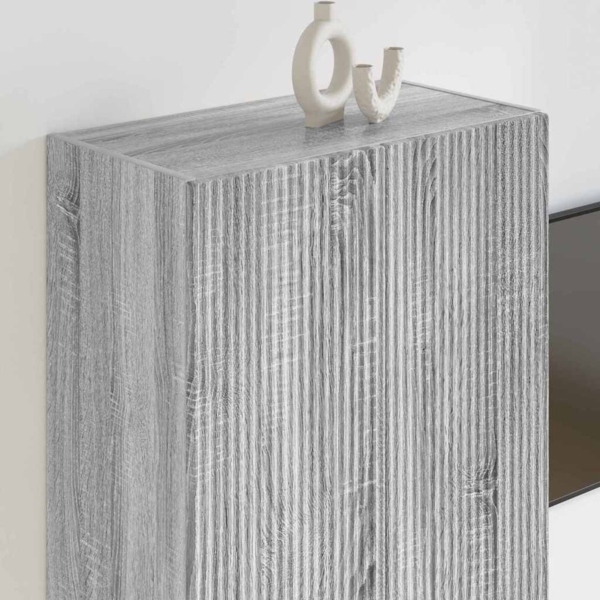 vidaXL TV-Wandschrank Graues Sonoma 59,5 x 31 x 80 cm Holzwerkstoff 892365 Bild 3