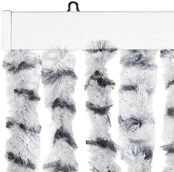 vidaXL Fliegenvorhang Hellgrau und Dunkelgrau 100x230 cm Chenille 377398 Bild 4