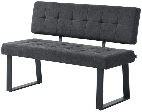 B&D home Essbank SIGFRID (1-St), gepolstert, Metallgestell, mit/ohne Rückenlehne, in 100/120/140/160cm
