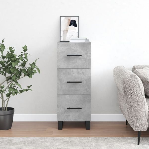 vidaXL Sideboard Betongrau 34,5x34x90 cm Holzwerkstoff 828632