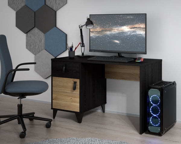 Schreibtisch LYA 120 cm Optik: Mauvella / Cabezone Eiche, von Forte Bild 5