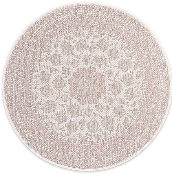 DomDeco Teppich In- & Outdoor Teppich Rund Finn, strapazierfähiger Flachgewebe 120cm