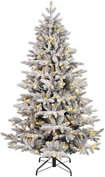 Künstlicher Weihnachtsbaum mit Schnee Tannenbaum Künstlich Christbaum mit Weiß Schneeflocken