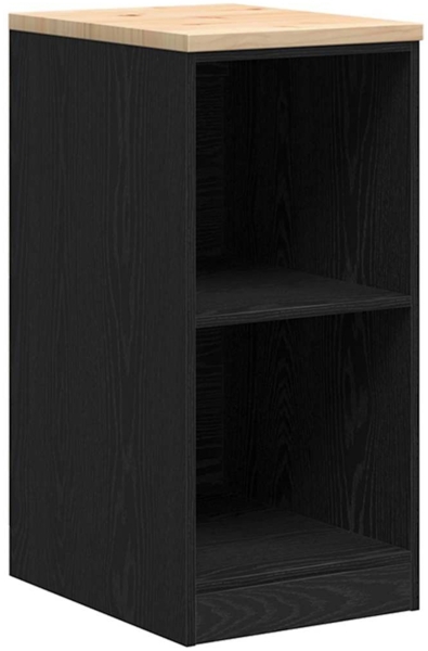 vidaXL Garagen-Aufbewahrungsschrank Schwarz Massivholz Kiefer 860536