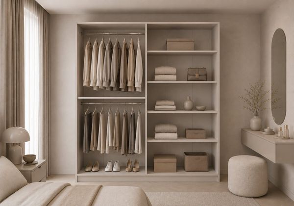 MOEBLO Drehtürenschrank Glamy 4D (Moderner 4-türiger Kleiderschrank mit viel Stauraum, Einlegeböden – Ideal für Schlafzimmer, Ankleidezimmer oder Jugendzimmer, Schrank Garderobe Drehtürenschrank) (BxHxT): 200 cm x 210 cm x 57 cm