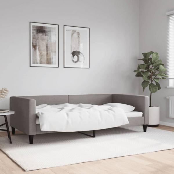 vidaXL Tagesbett Taupe 100x200 cm Stoff 353991
