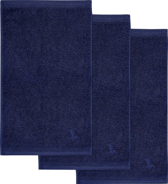 möve Superwuschel Gästetuch 30 x 50 cm aus 100% Baumwolle, deep sea 3er Set