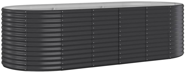vidaXL Hochbeet Verzinkter Stahl 249x100x68 cm Anthrazit 319066