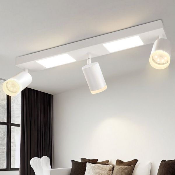 Nettlife Deckenstrahler 1/2/3/4 Flammig GU10 Modern Schwarze Deckenlampe Schwenkbar 350°, LED wechselbar, Warmweiß, Schwenkbar Flurlampe Metall für Schlafzimmer Küche Büro