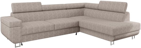 Ecksofa Fonti Cord (Farbe: Poso 03, Seite: Rechts)