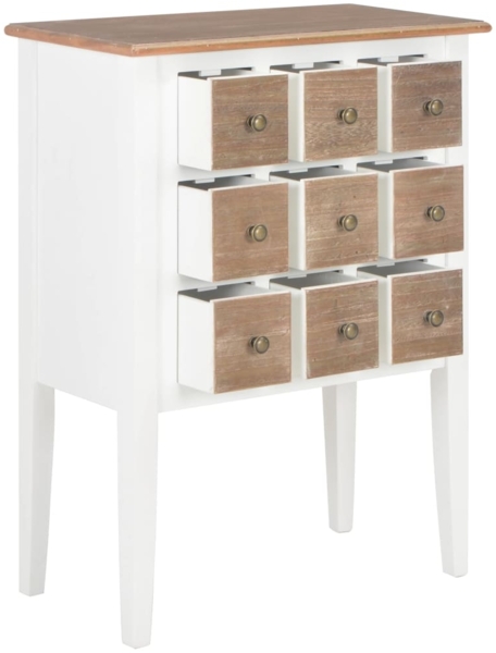 vidaXL Sideboard Weiß 54x30x80 cm Massivholz 280075