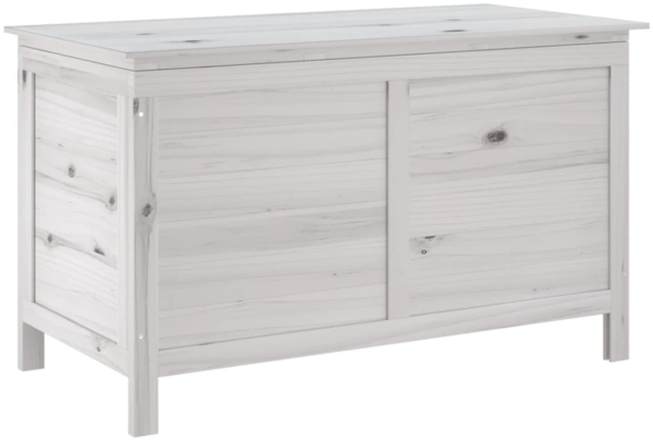 vidaXL Gartentruhe Weiß 99x49,5x58,5 cm Massivholz Tanne 364753