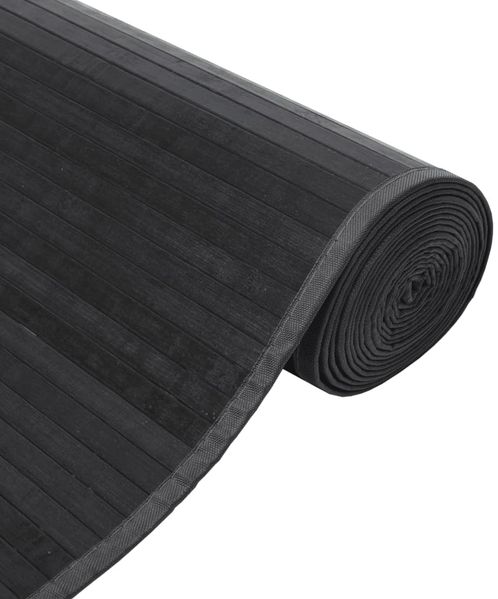 vidaXL Teppich Rechteckig Grau 60x400 cm Bambus 376850 Bild 4