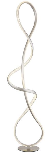 LED Stehleuchte, silber, Kristalle, H 132,5 cm