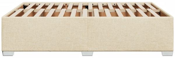 Bettgestell ohne Matratze, ohne Kopfteil, Stoff, Creme, 160x200 cm Bild 5