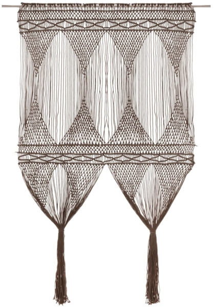 vidaXL Makramee Vorhang Taupe 140x240 cm Baumwolle 323984