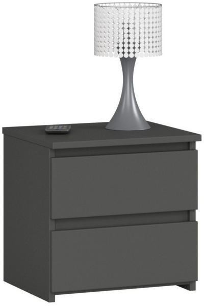 Home Collective Kommode 40 cm breit Holz Highboard Sideboard für Flur Schlafzimmer Wohnzimmer (Mehrzweckschrank Schrank schmal Kommode Schlafzimmer mit Schubladen), Kinderzimmer Organizer, 40 cm hoch mit 2 Schubladen graphit