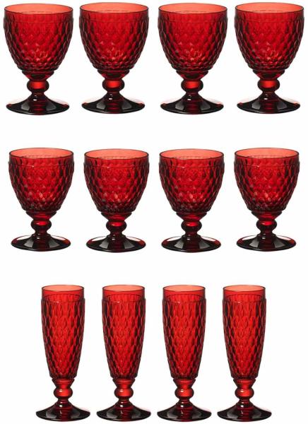 Villeroy & Boch Boston Coloured Wein- & Sektgläser 12er Set rot - DS