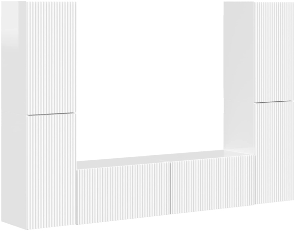 vidaXL 3 pcs Hochglanz Weiß 3409109