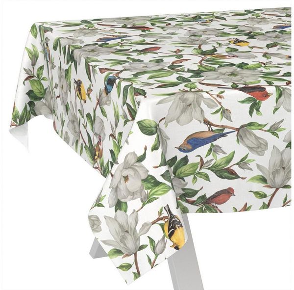 ANRO Tischdecke Kolibri abwaschbar Wachstuch pflegeleicht wasserabweisend (Einzelstück 1-tlg), Schmutzabweisend Exotic Bunt 90x130cm Gartentischdecke