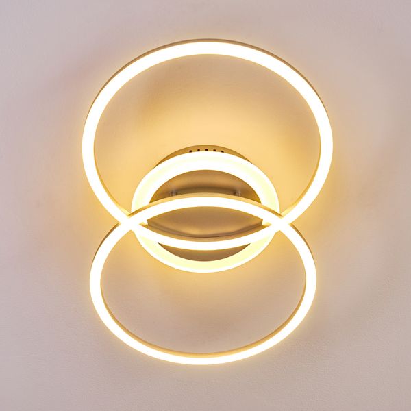 »Austis« dimmbare Deckenlampe aus Metall in Silber, 25 Watt, max. 2600 Lumen, Lichtfarbe 3000 Kelvin, dimmbar über den Lichtschalter ohne weiteres Zubehör