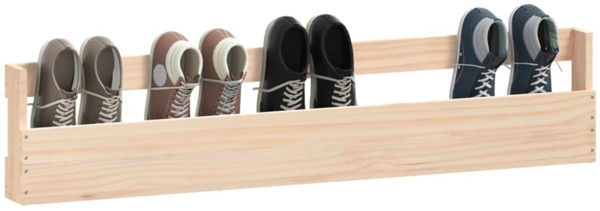 vidaXL Wand-Schuhregale 2 Stk. 110x9x23 cm Massivholz Kiefer 833275 Bild 3